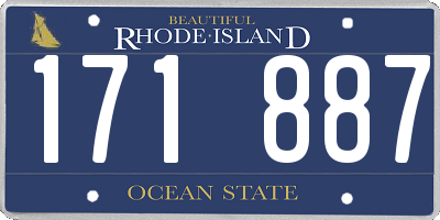 RI license plate 171887