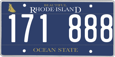 RI license plate 171888