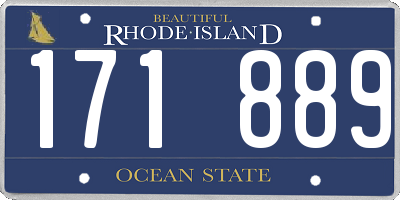 RI license plate 171889