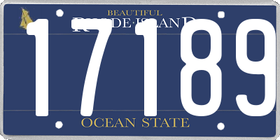 RI license plate 17189