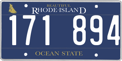 RI license plate 171894