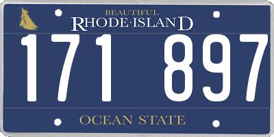 RI license plate 171897