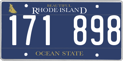 RI license plate 171898
