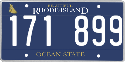 RI license plate 171899
