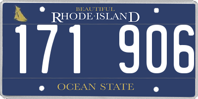 RI license plate 171906