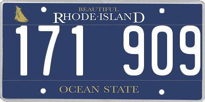 RI license plate 171909