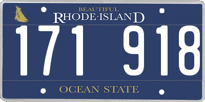 RI license plate 171918