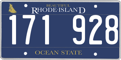 RI license plate 171928