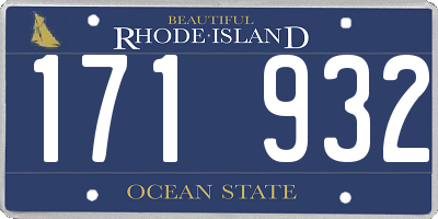 RI license plate 171932