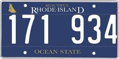 RI license plate 171934