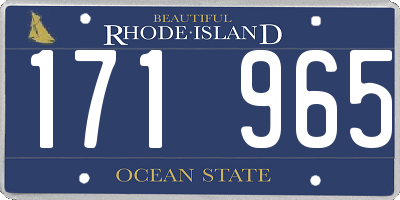 RI license plate 171965