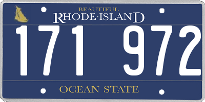 RI license plate 171972