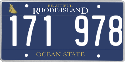 RI license plate 171978