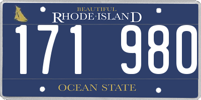 RI license plate 171980