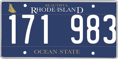 RI license plate 171983