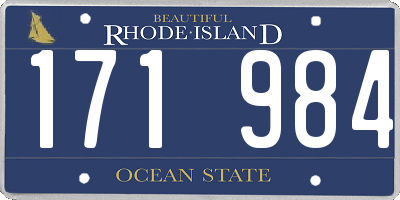 RI license plate 171984