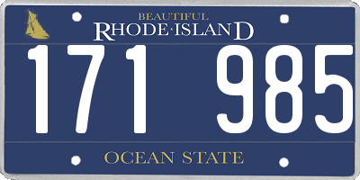 RI license plate 171985