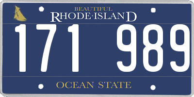 RI license plate 171989