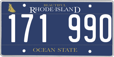 RI license plate 171990