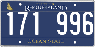 RI license plate 171996
