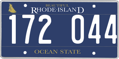RI license plate 172044