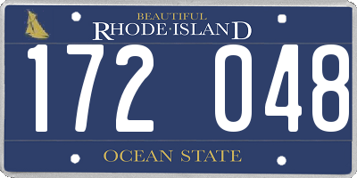 RI license plate 172048