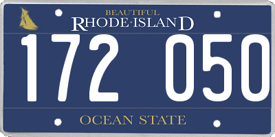 RI license plate 172050