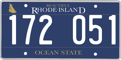RI license plate 172051
