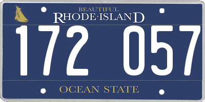 RI license plate 172057