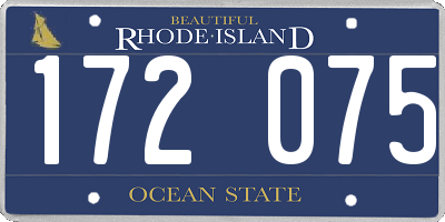 RI license plate 172075