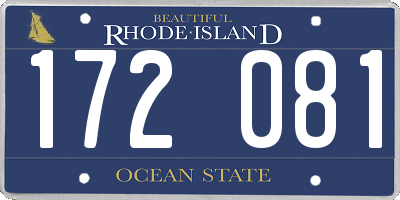RI license plate 172081