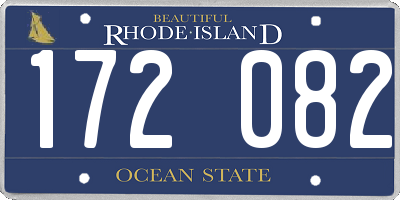 RI license plate 172082