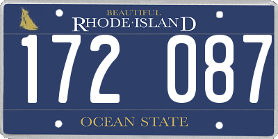 RI license plate 172087