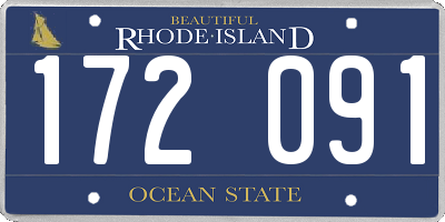 RI license plate 172091