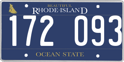 RI license plate 172093