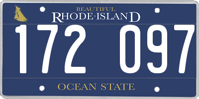 RI license plate 172097