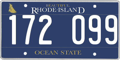 RI license plate 172099