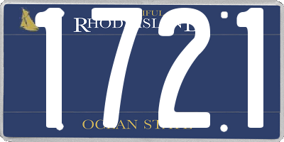 RI license plate 1721