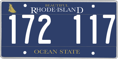 RI license plate 172117