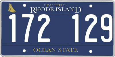 RI license plate 172129