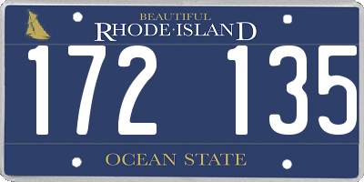RI license plate 172135