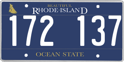 RI license plate 172137