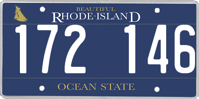 RI license plate 172146