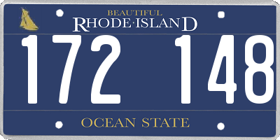 RI license plate 172148