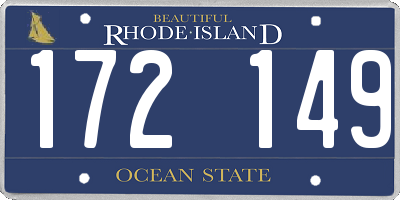 RI license plate 172149
