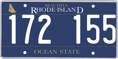RI license plate 172155
