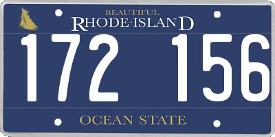 RI license plate 172156