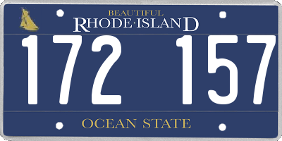 RI license plate 172157