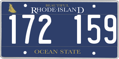 RI license plate 172159