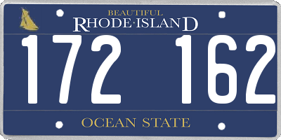 RI license plate 172162
